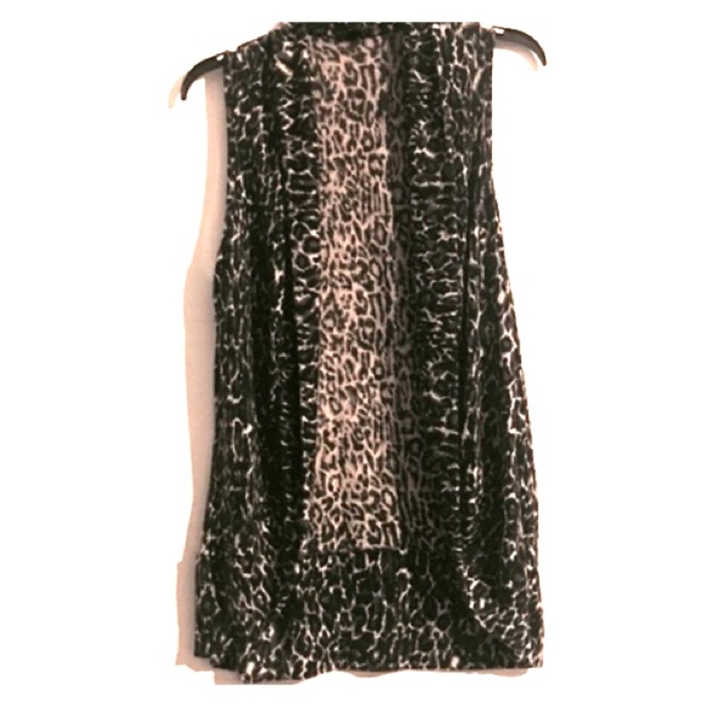 leopard loosefit vest